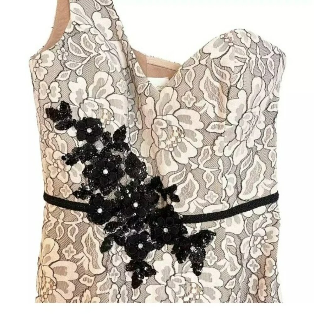 Dress The Population DALLAS One Shoulder Lace MIDI Dress. SZ XXS - Picture 6 of 6